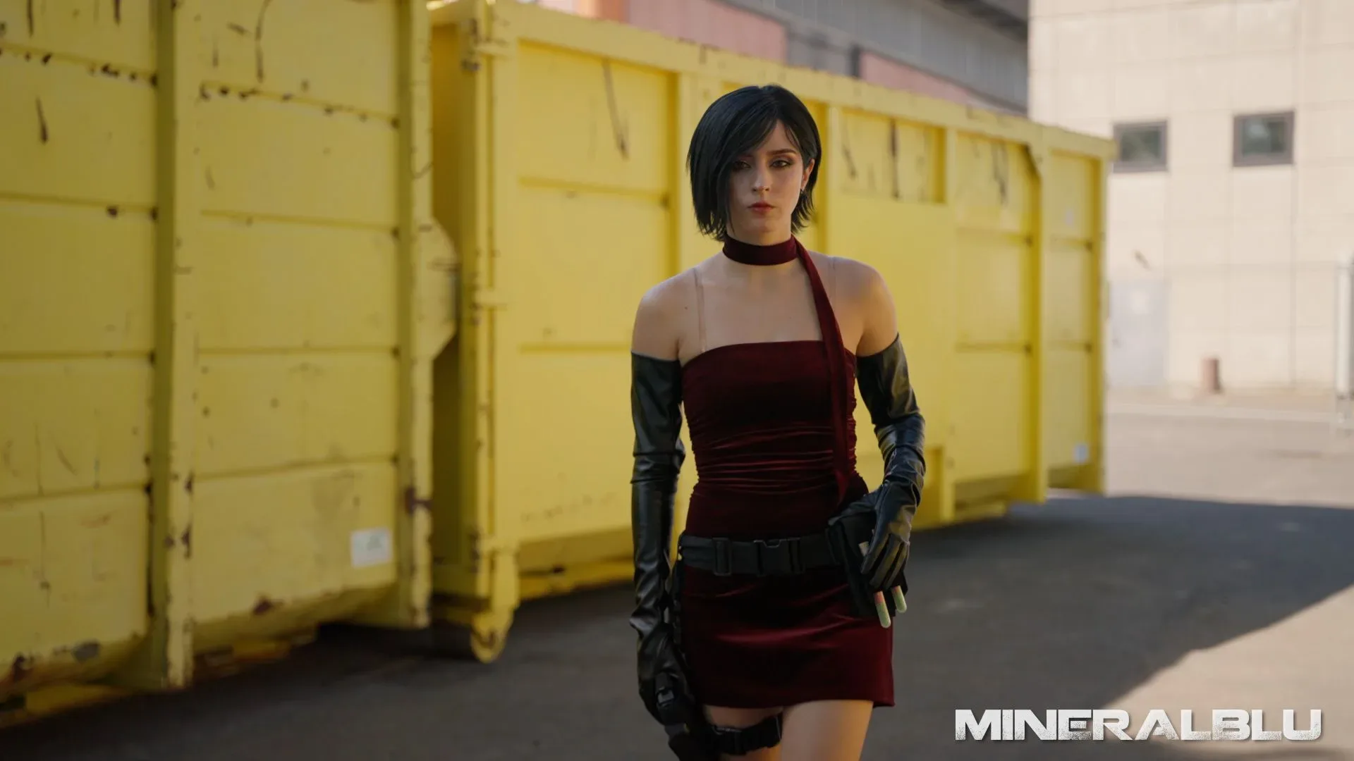 Cosplayer dressed as Ada Wong from Resident Evil 2 at Japan Expo Paris