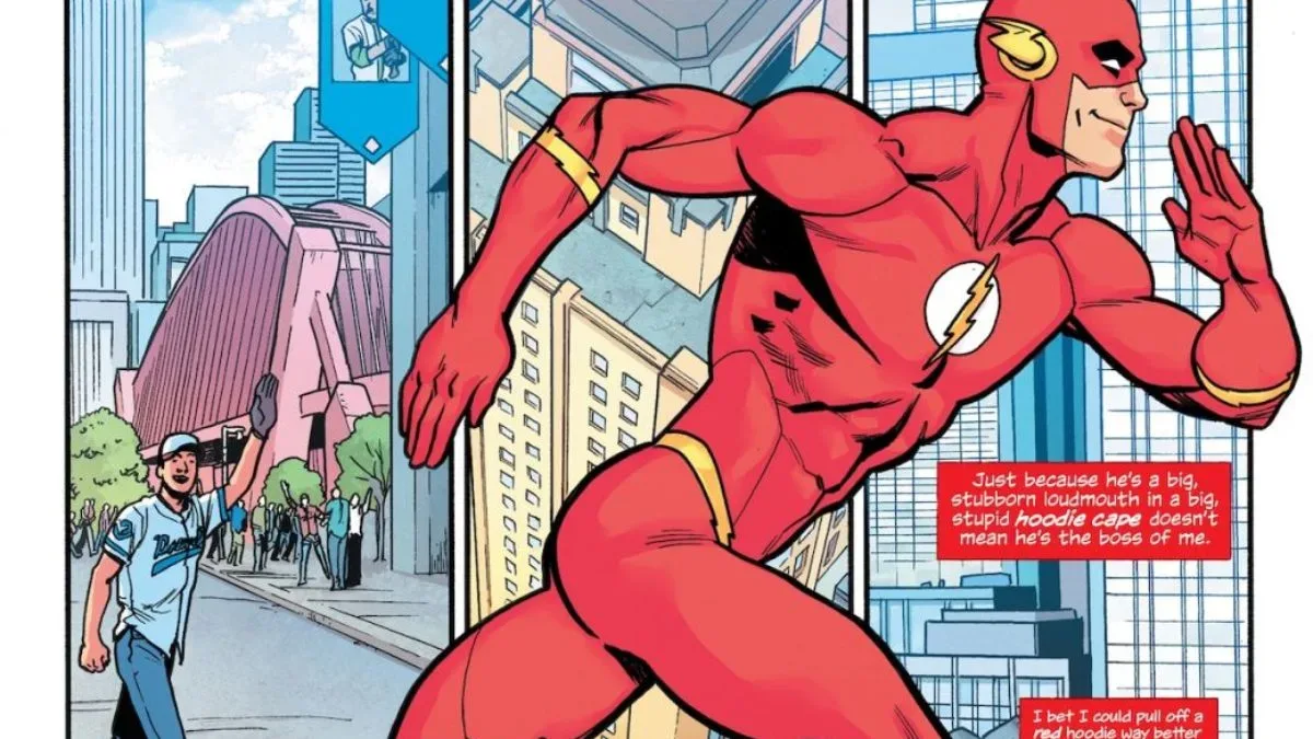 Wally West races to prevent simultaneous bridge attacks across three cities in The Flash #37
