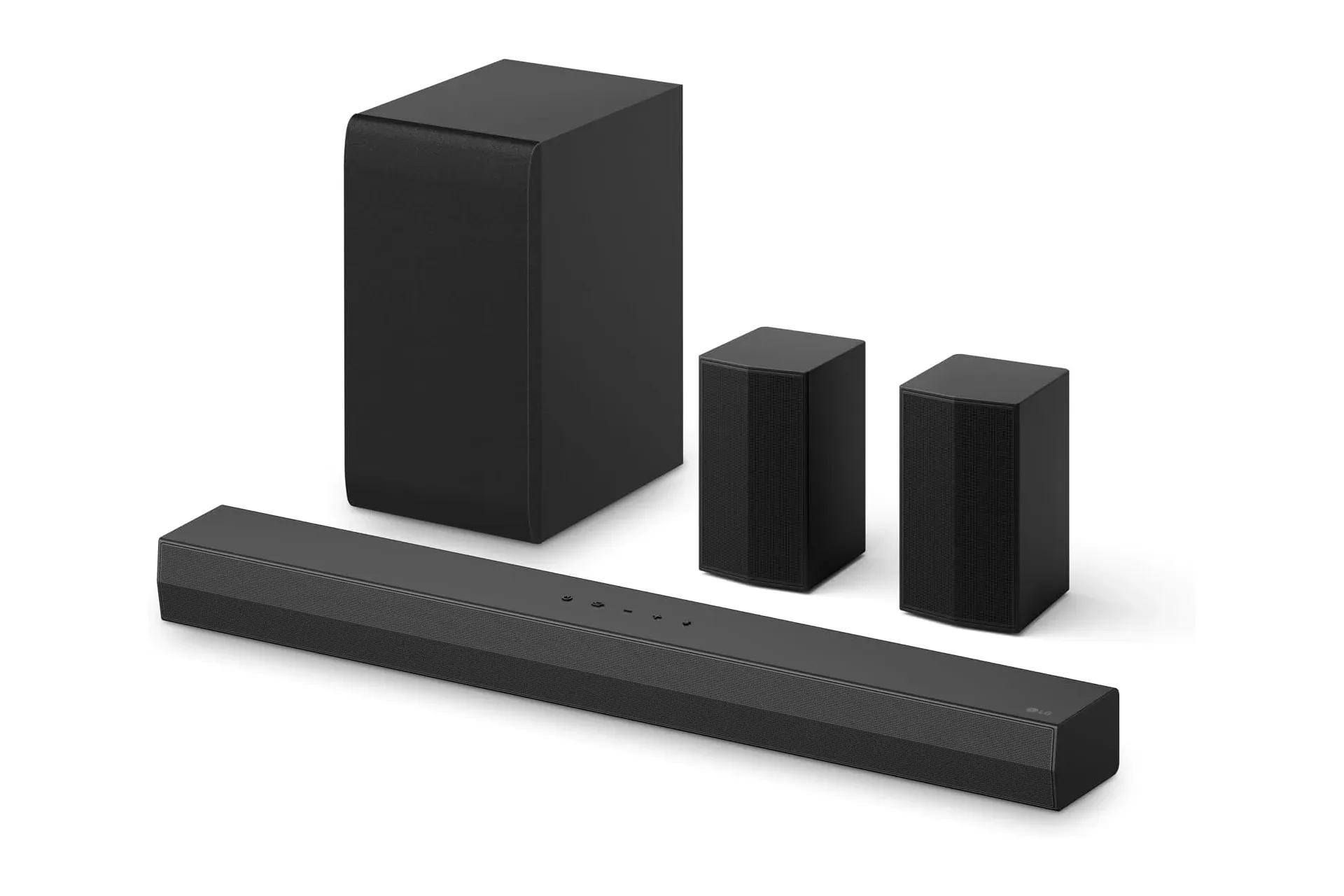 LG S40TR soundbar with wireless subwoofer and two rear speakers