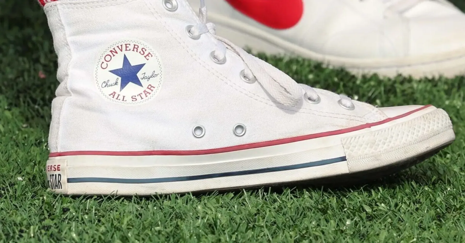 Karina of aespa in the Converse Chuck 70 X campaign image that prompted criticism over its lighting and composition
