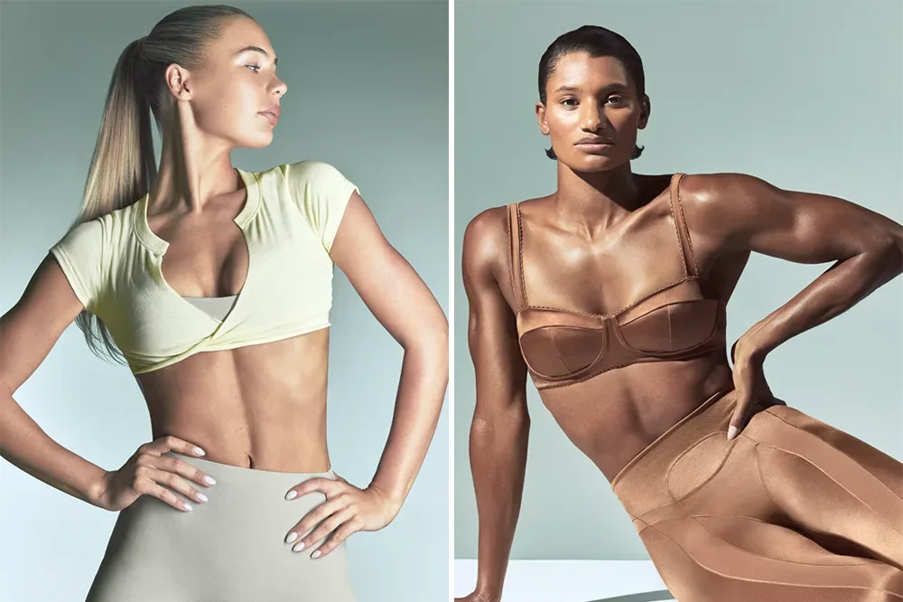 Chloe Kim, Jutta Leerdam, Anna Cockrell and Stephanie Au in NikeSKIMS Fall 2026 Edit 01 campaign imagery