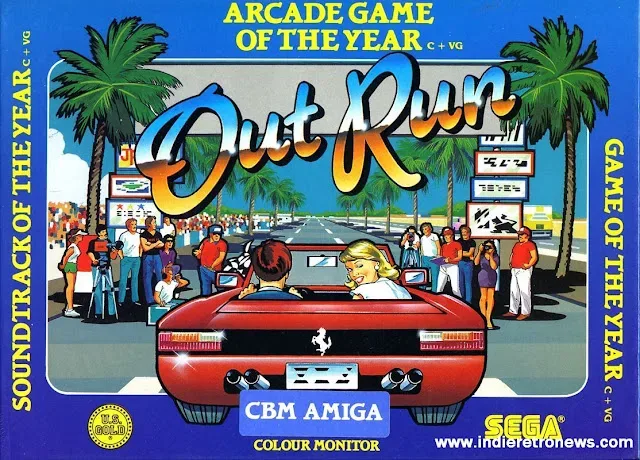 OutRun: Amiga Edition running on a Commodore Amiga