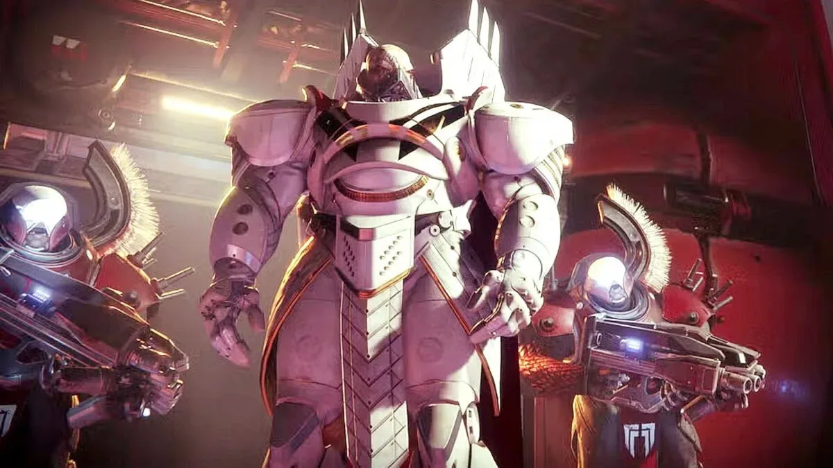Destiny 2 Guardian overlooking a restored sci-fi destination