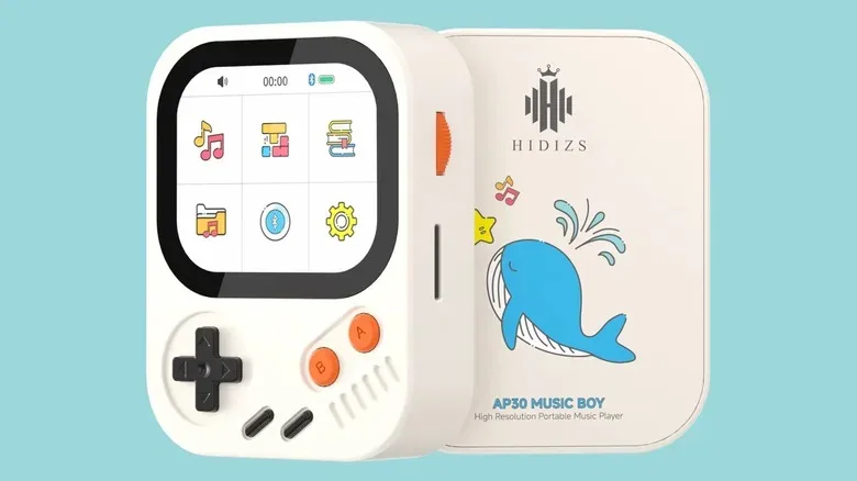 AP30 Music Boy showing its physical front controls and compact display