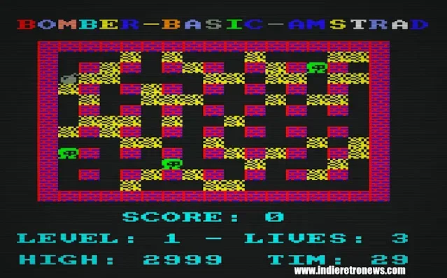 Bomber Basic Amstrad maze gameplay on the Amstrad CPC