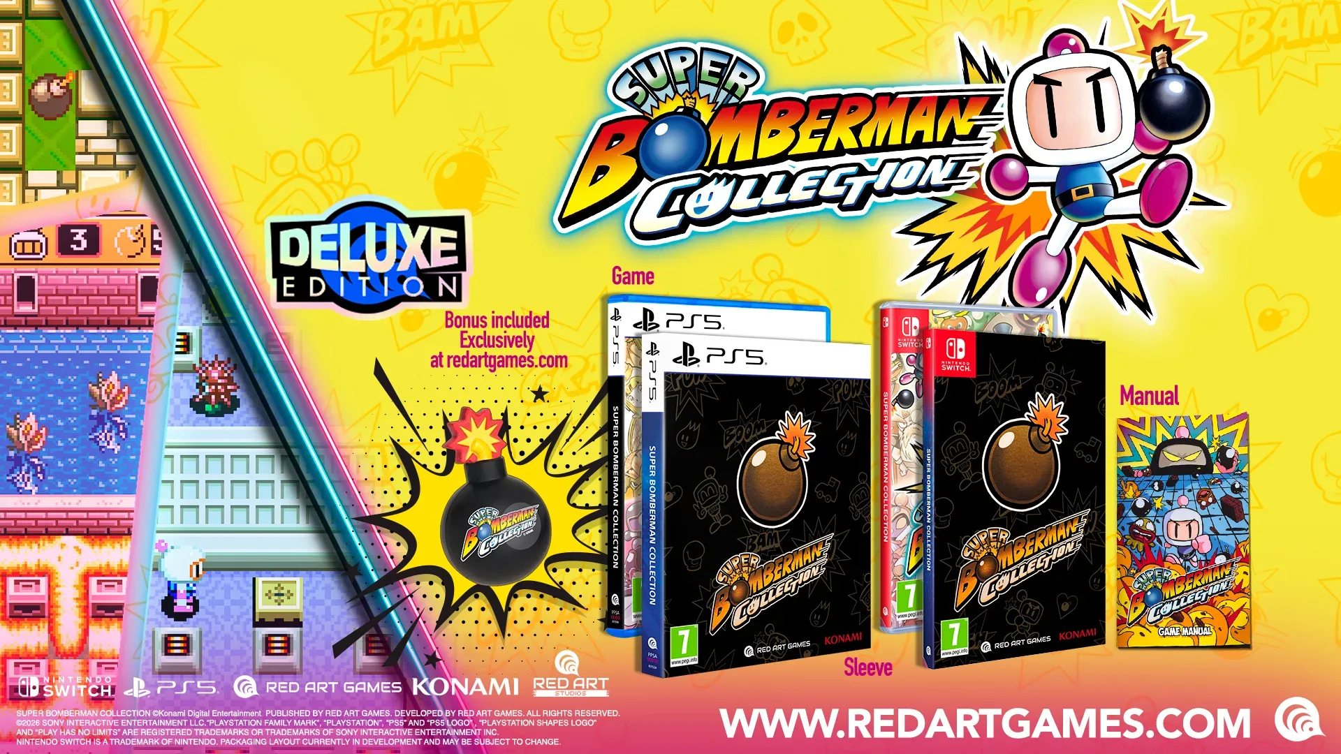Super Bomberman Collection gameplay featuring classic bomb maze action