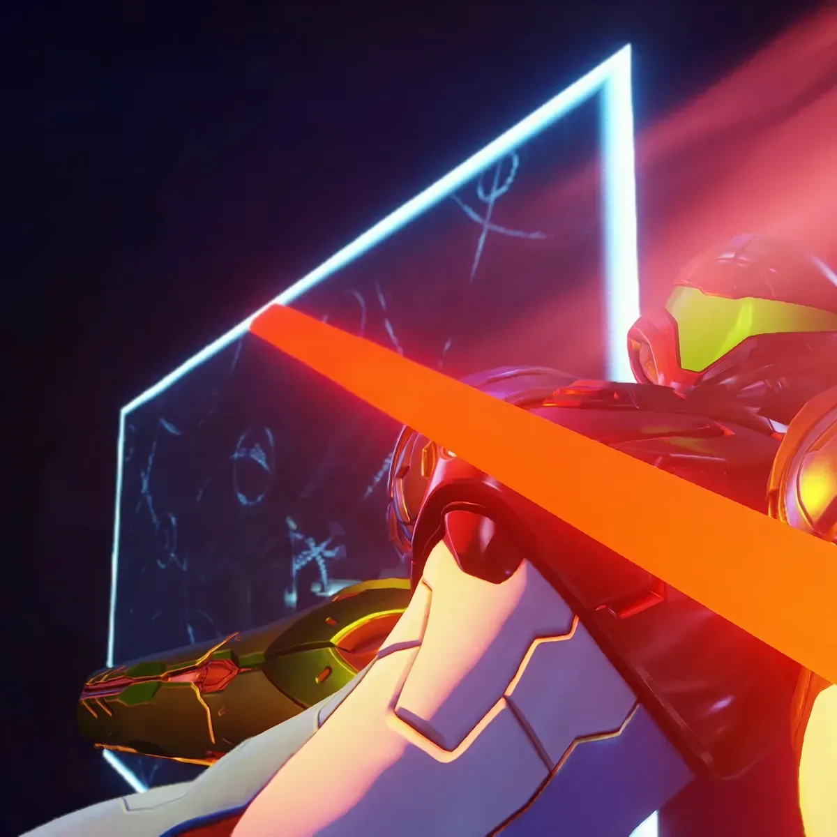 Samus Aran faces an energy-draining enemy in Metroid Ravenous