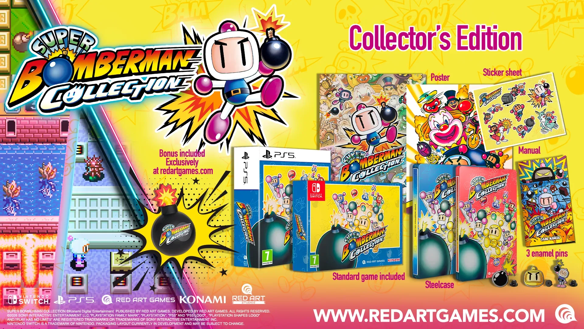 Super Bomberman Collection Collector’s Edition with retro-style physical extras