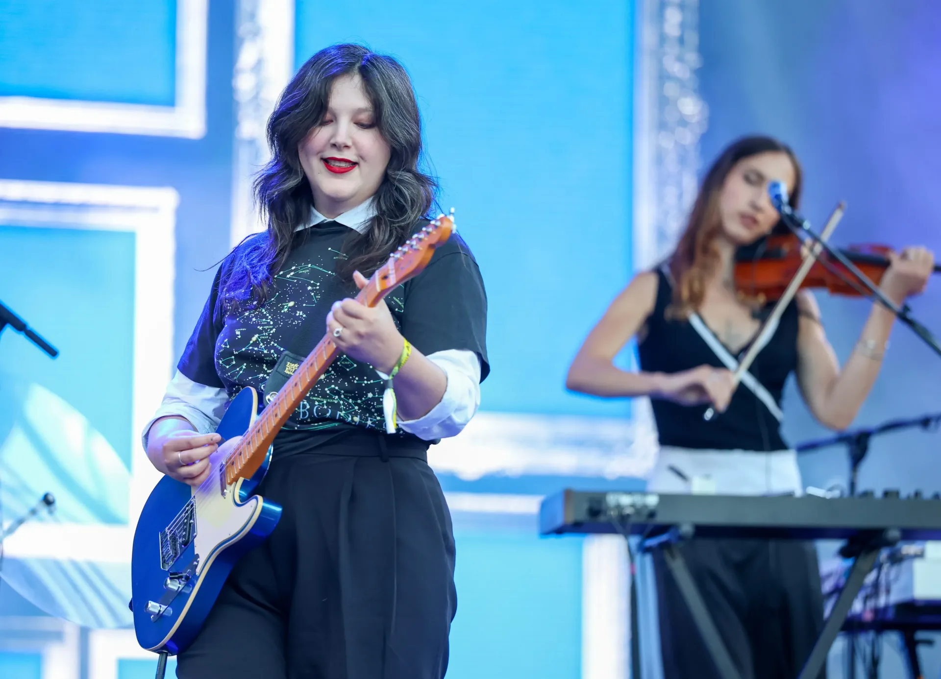Lucy Dacus performing with an orchestra at the Hollywood Bowl