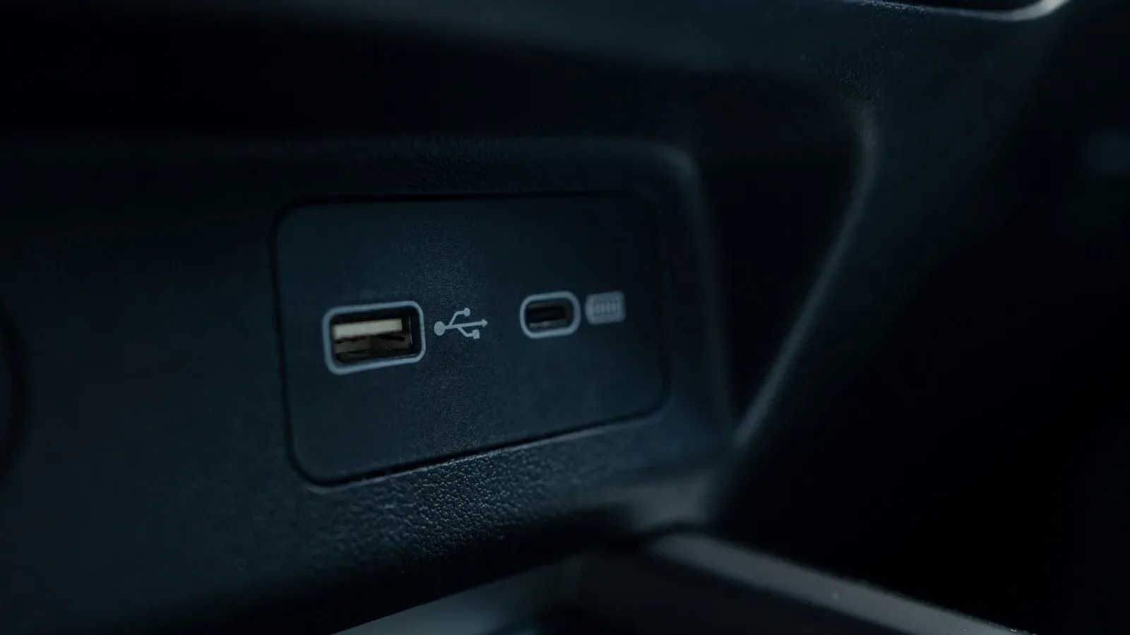 Close-up comparison of rectangular USB-A and oval reversible USB-C connectors