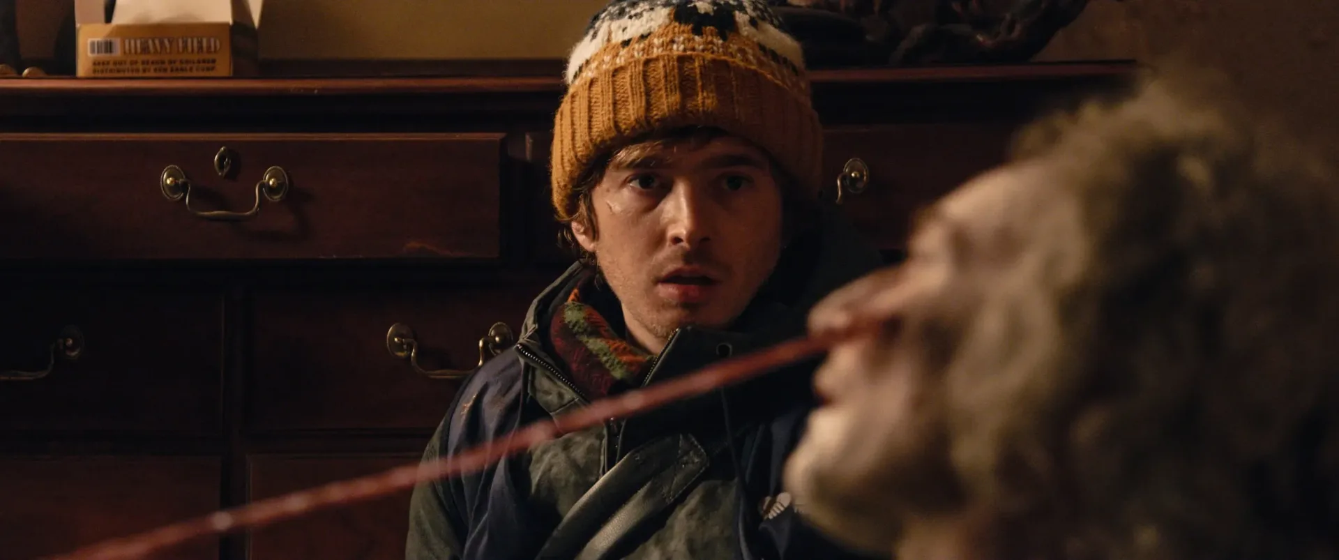 Austin Abrams as medical courier Bryan in Zach Cregger’s Resident Evil reboot