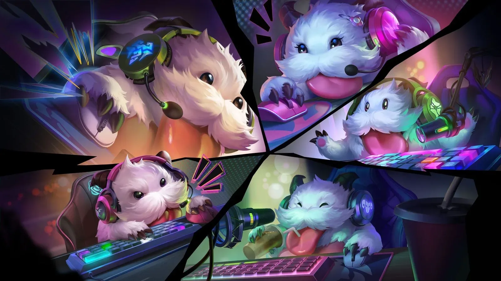 League of Legends team voice chat interface concept with five-player team communication