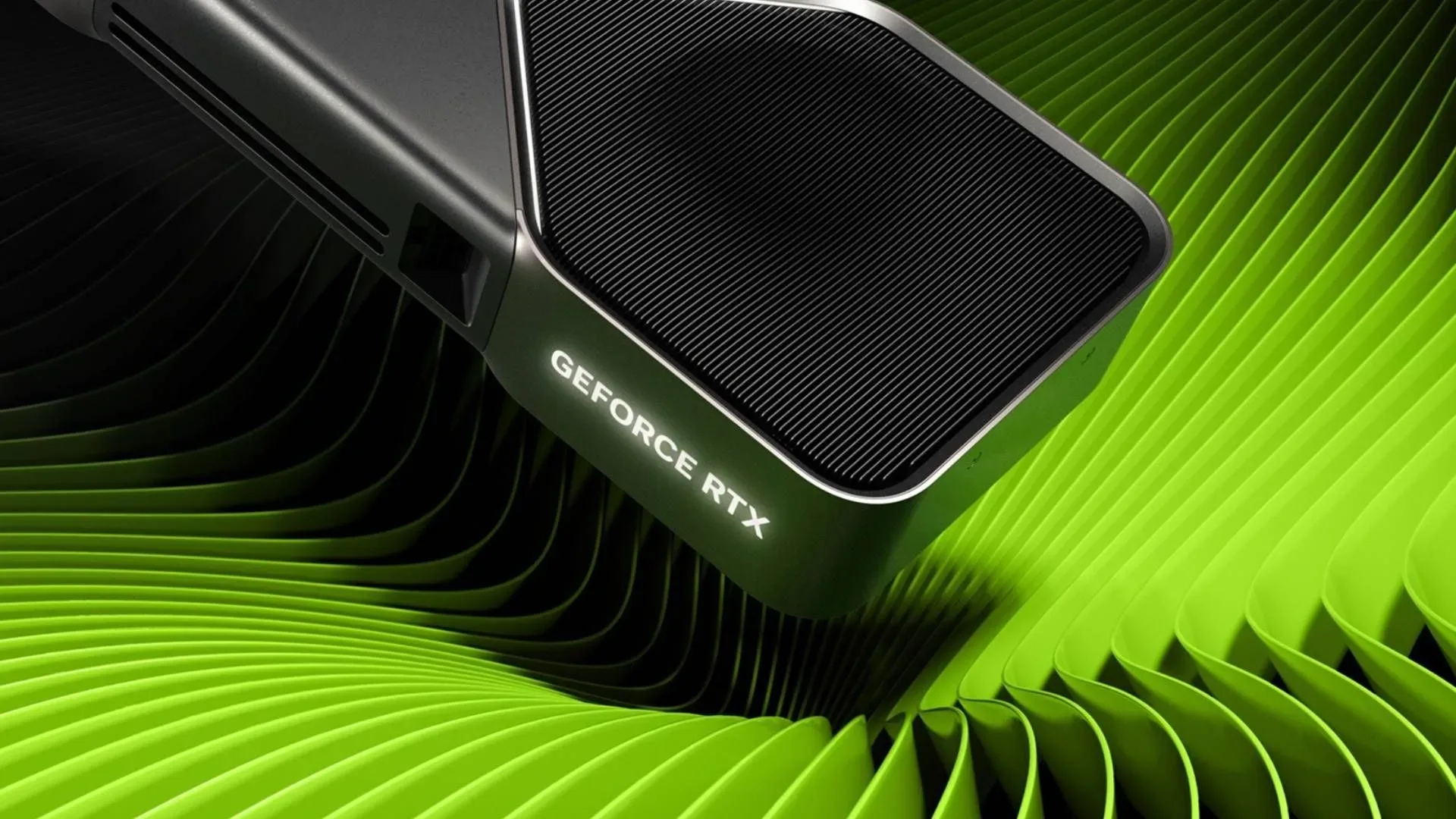 Nvidia GeForce graphics card installed in a desktop gaming PC