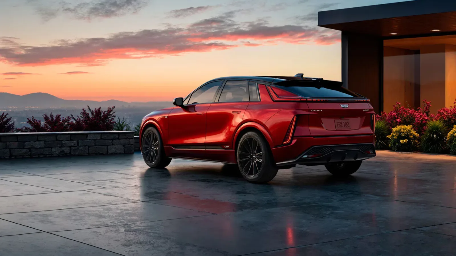 Cadillac Lyriq electric SUV dashboard displaying infotainment controls