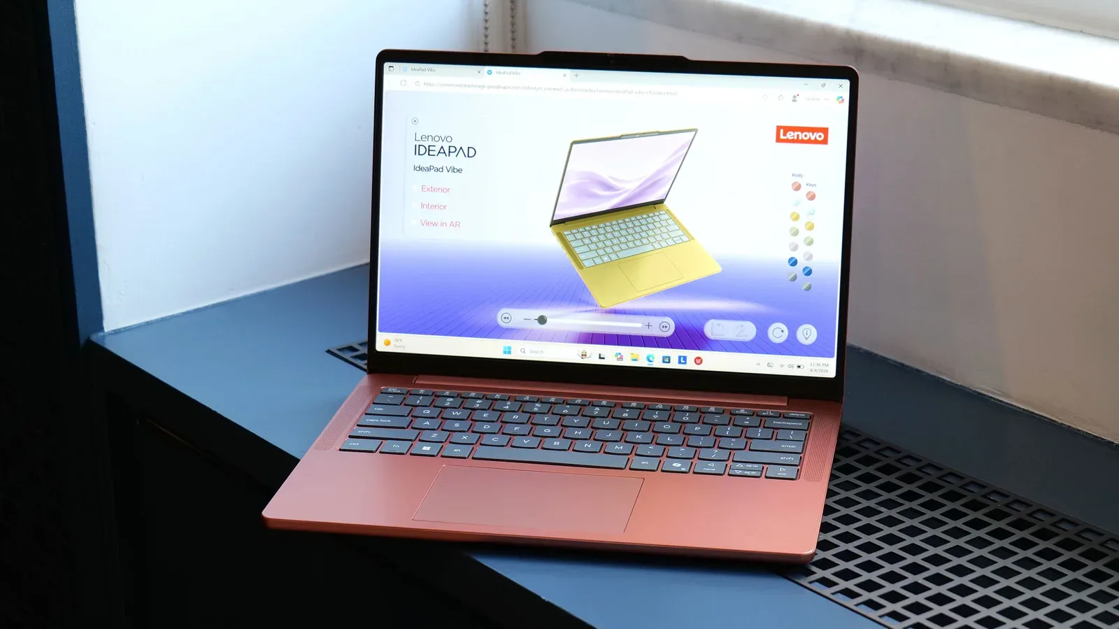 Lenovo IdeaPad Vibe laptop in a colorful metal finish