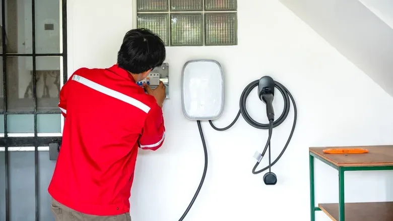 Electric vehicle charging from a 240-volt home charger