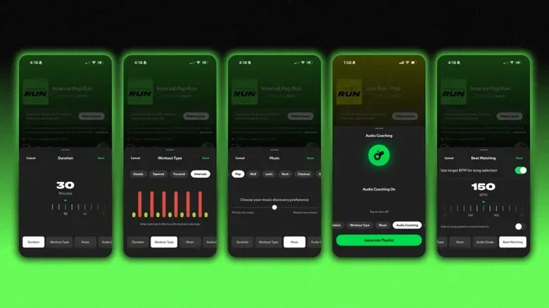 Spotify Prompted Playlist controls for a customized running soundtrack