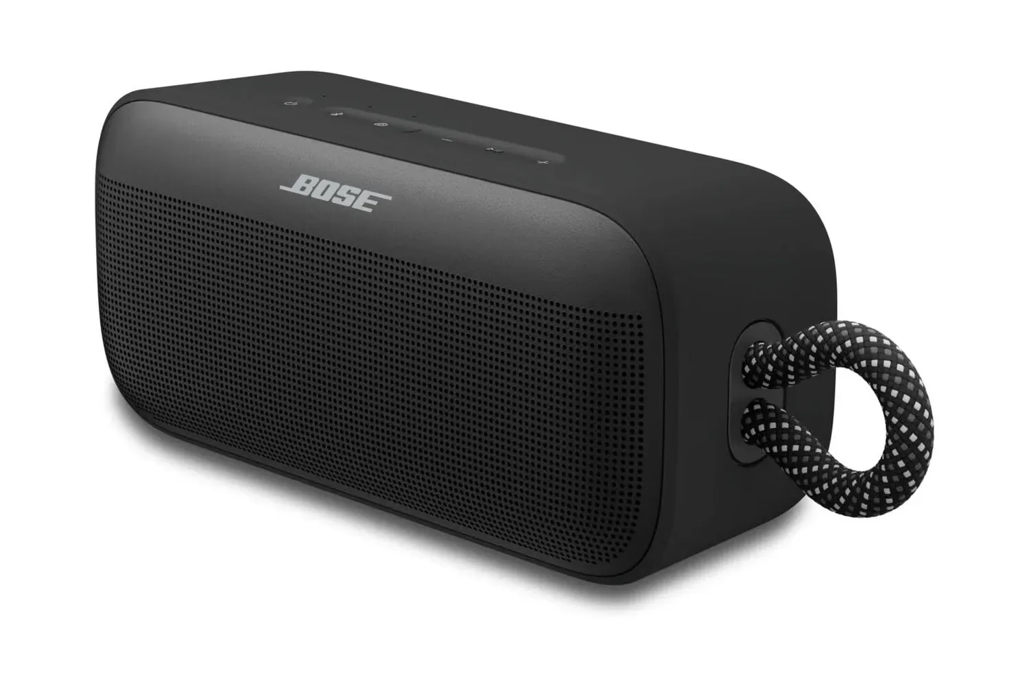 Bose SoundLink Plus portable Bluetooth speaker with rope carry loop
