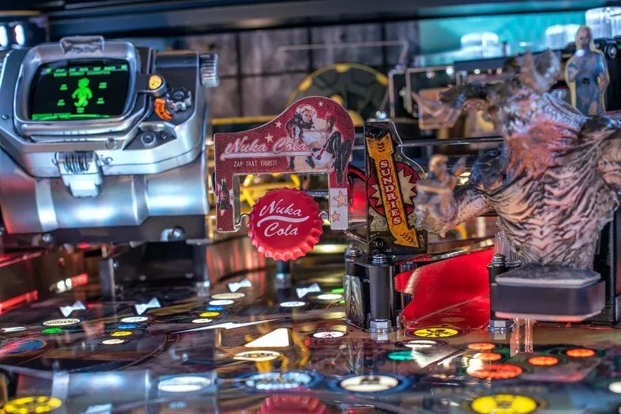 Stern Pinball Fallout machine with wasteland-themed playfield