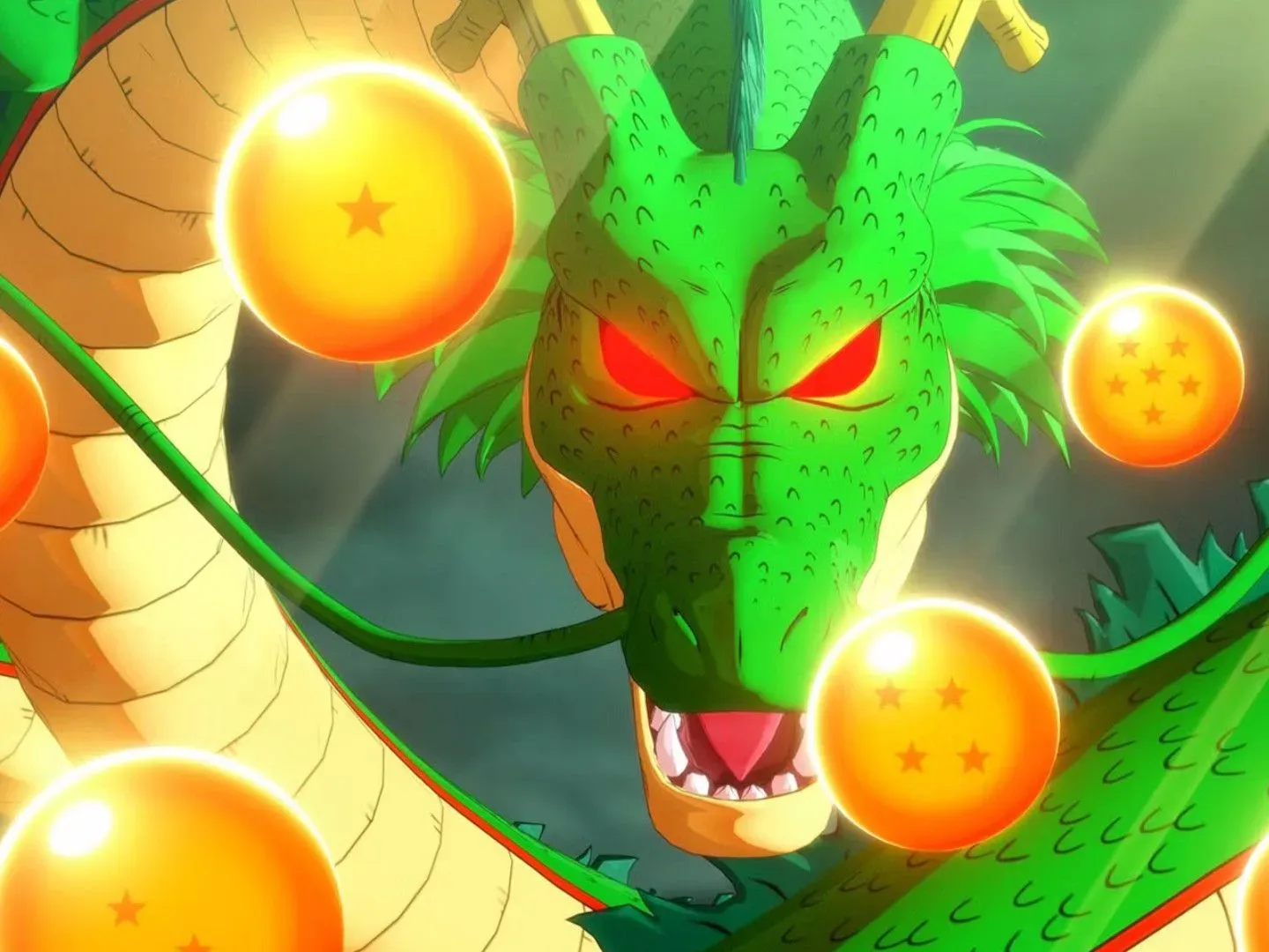 Dragon Ball in order: Shenron being summoned by the Dragon Balls.