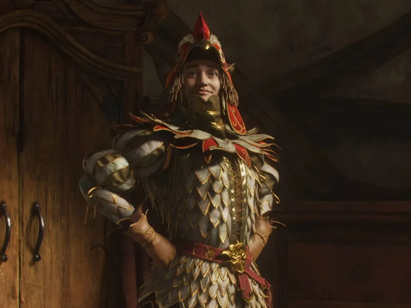 Fable hero walking through a community of reactive townspeople