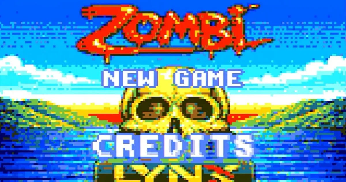 Developer kikems' Zombi demo running on Atari Lynx hardware