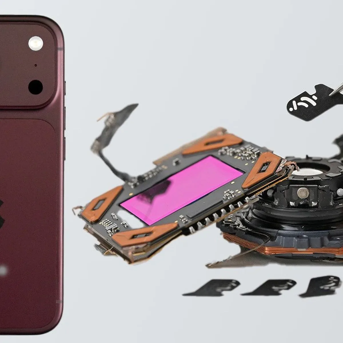 Larger vapor chamber inside an iPhone 18 Pro model