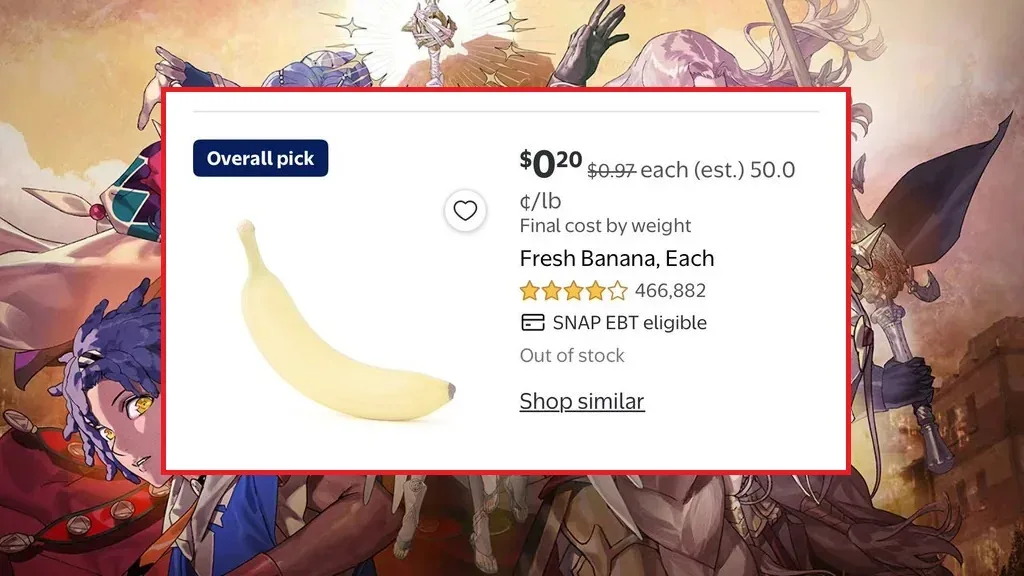 A Nintendo Switch 2 game case for Fire Emblem: Fortune’s Weave beside a single banana