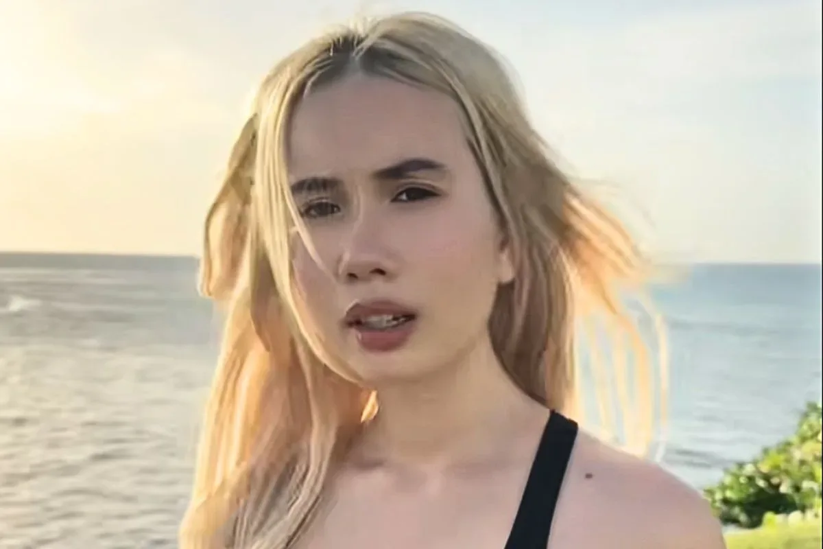 Lil Tay on the Creators Inc. runway during a New York Fashion Week interruption
