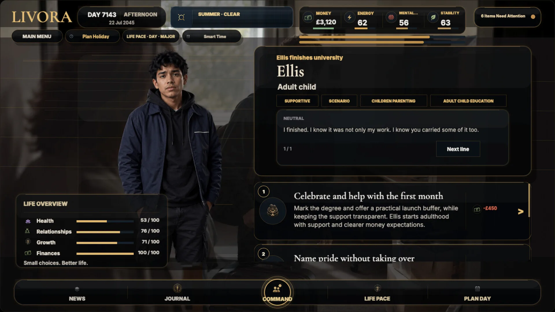 LIVORA official life simulation screenshot