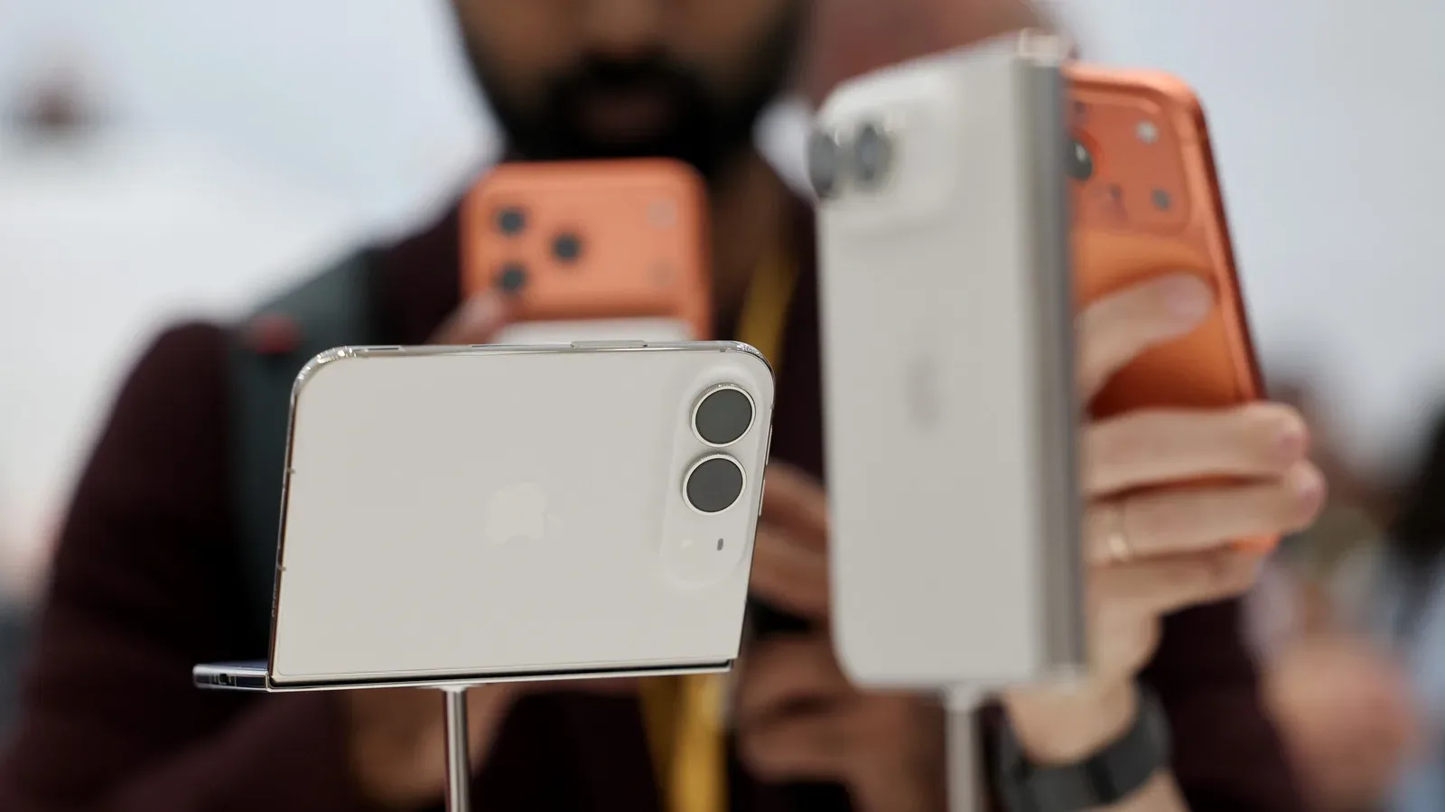 Apple iPhone Duo shown open with its large inner foldable display