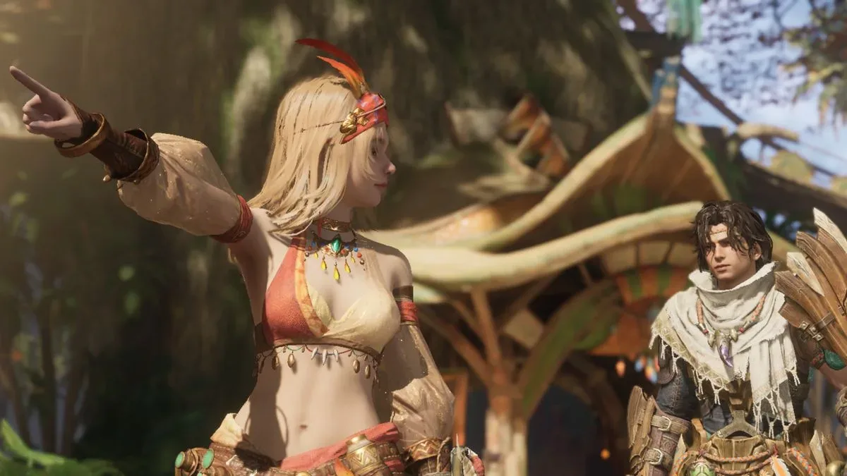 Monster Hunter Outlanders cutscenes and gameplay