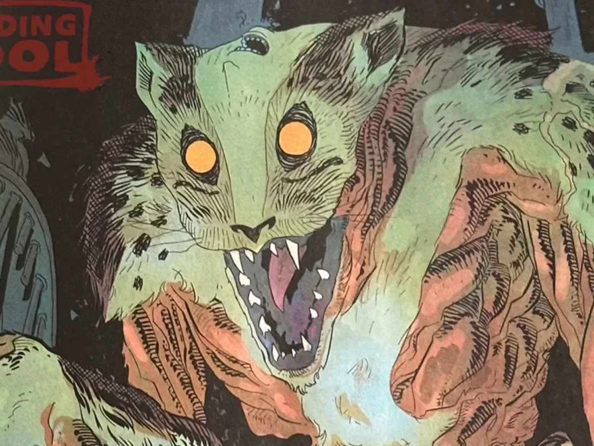 Barbara Minerva transformed into the body-horror Absolute Cheetah