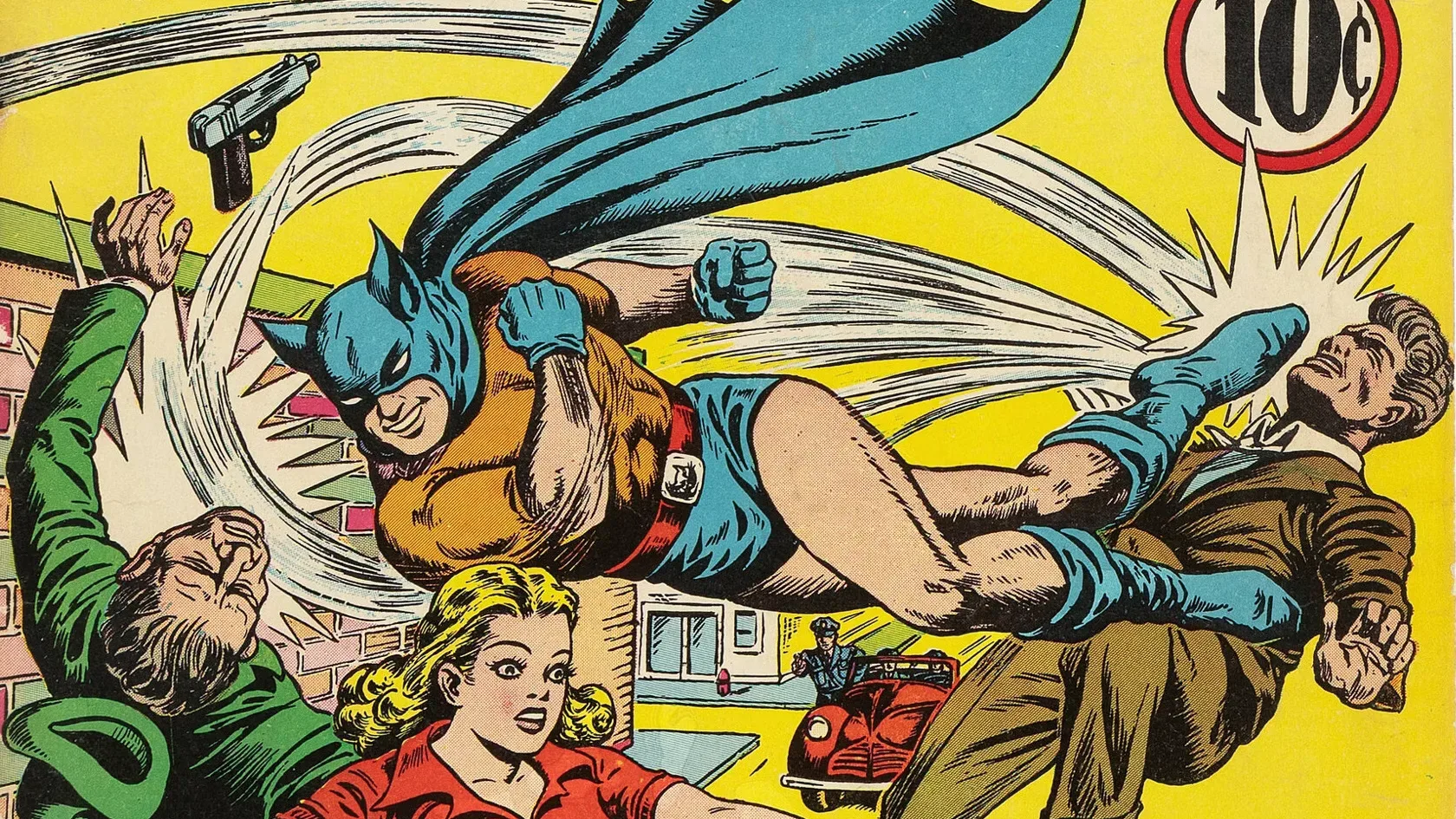Cat-Man Comics #1 Golden Age comic featuring Cat-Man and a death-ray threat