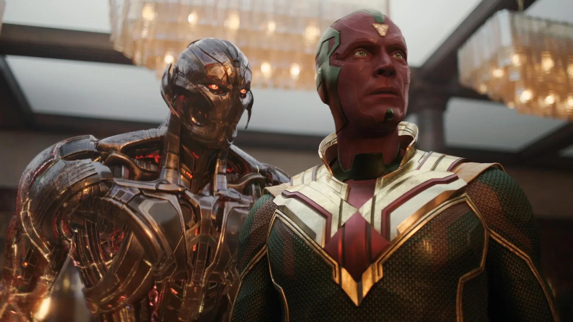 Paul Bettany as Vision in a Marvel production