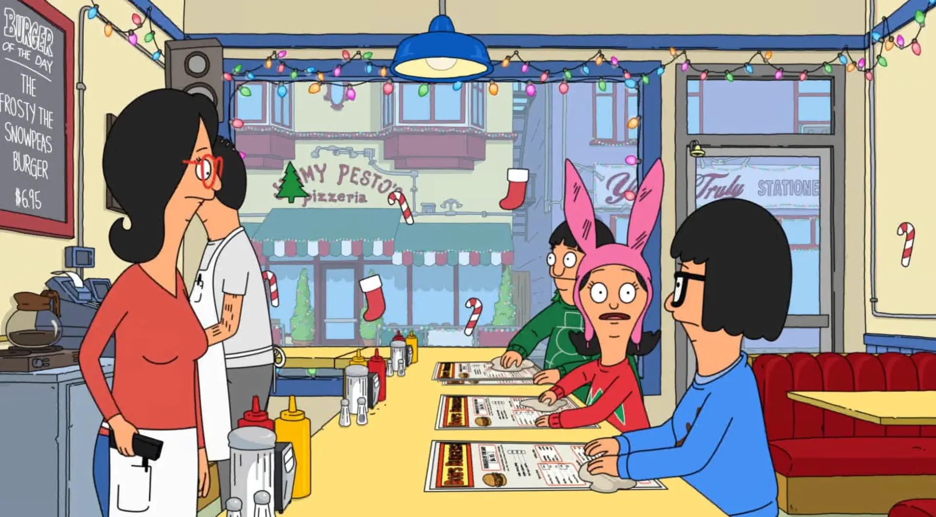 The Belcher kids build a large snow fort in Bob’s Burgers holiday short On the Fort Day of Christmas
