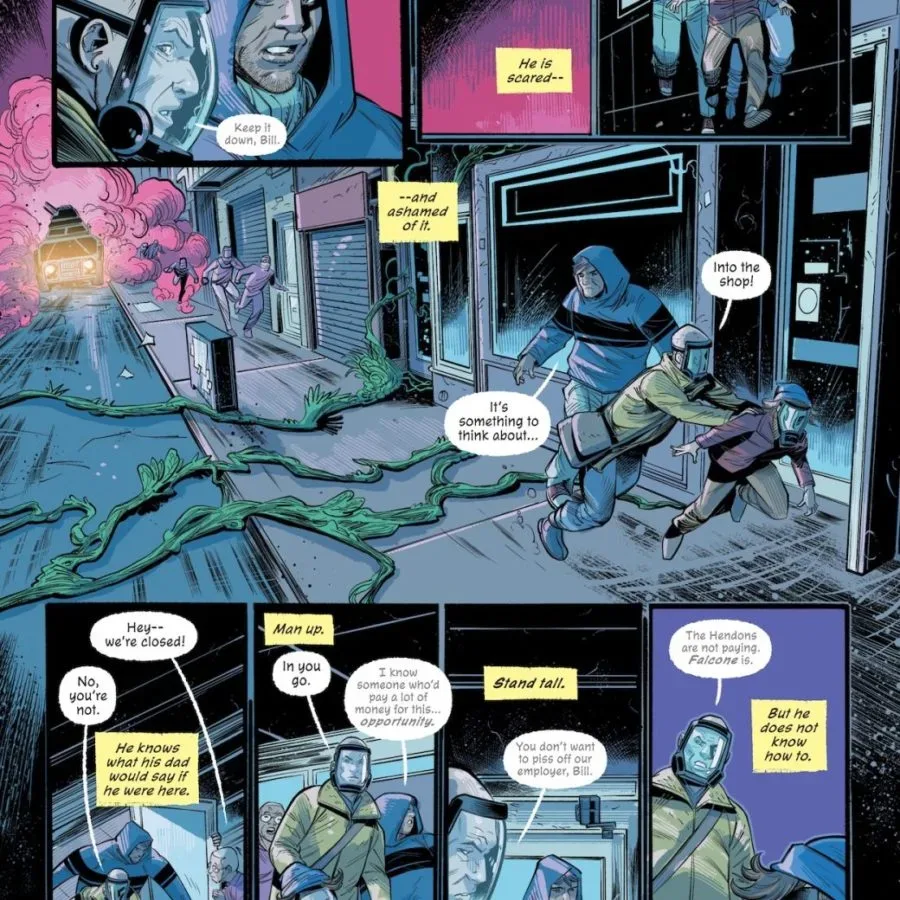 Selina Kyle protects Alfie Hendon in overgrown Gotham