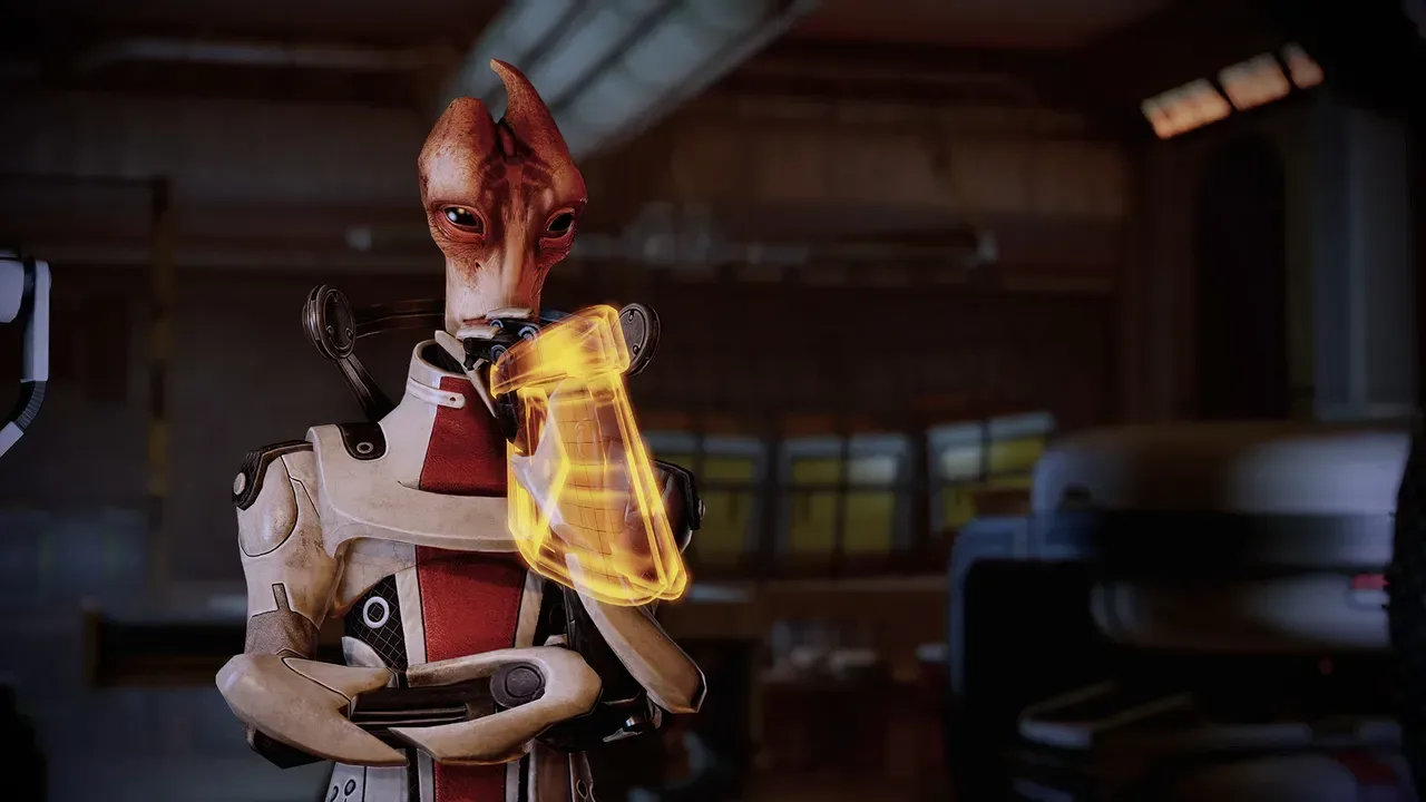 A sci-fi game controller image representing the uncertain future of Mass Effect