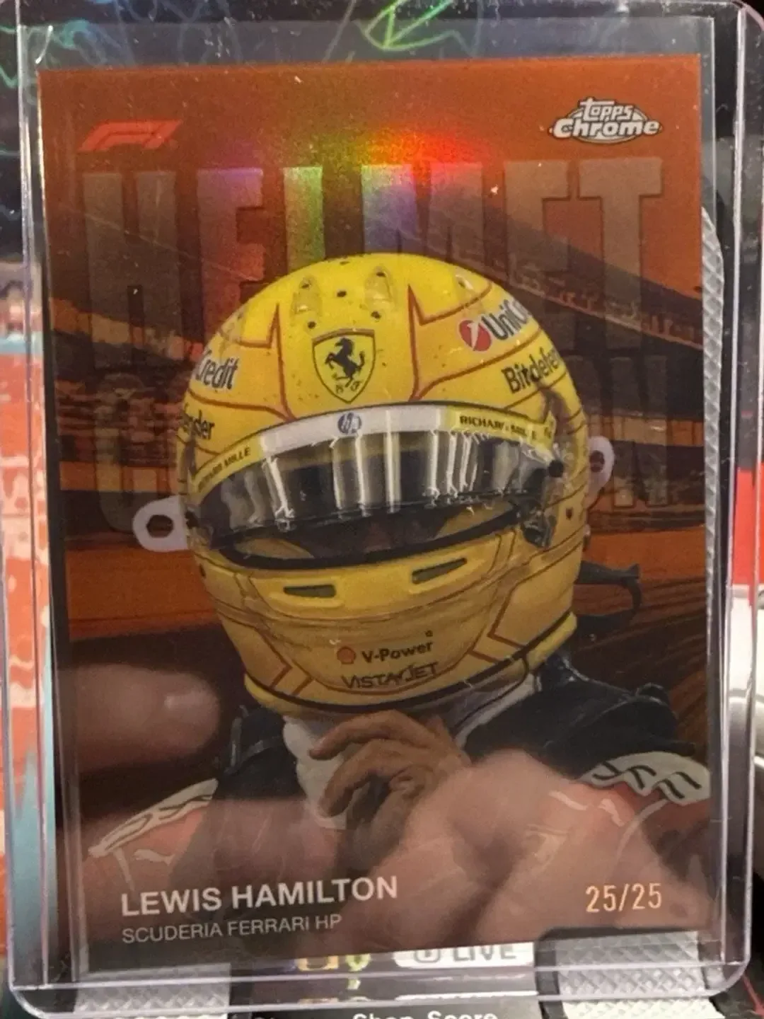 Lewis Hamilton 2026 Topps Chrome Formula 1 Helmet Collection image variation card