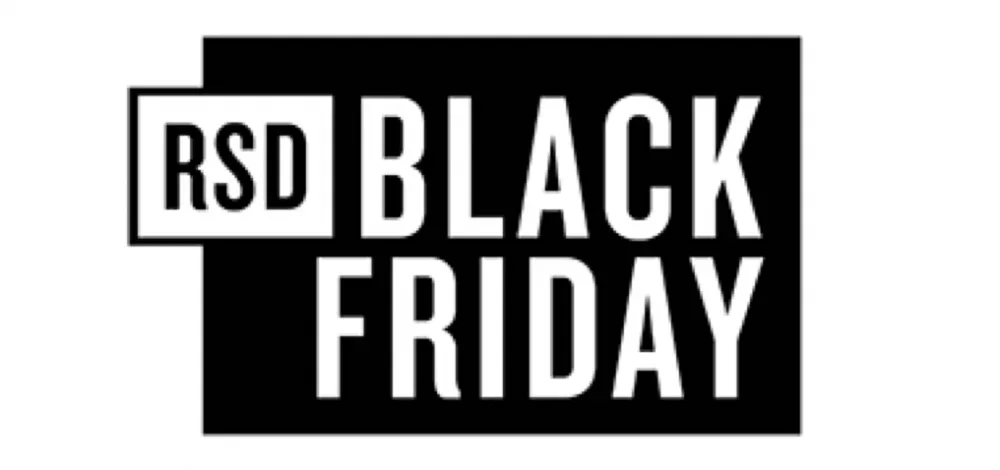A selection of Record Store Day Black Friday 2026 exclusive vinyl releases in a record store bin
