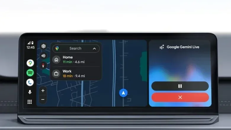 Android Auto on a car's infotainment system.