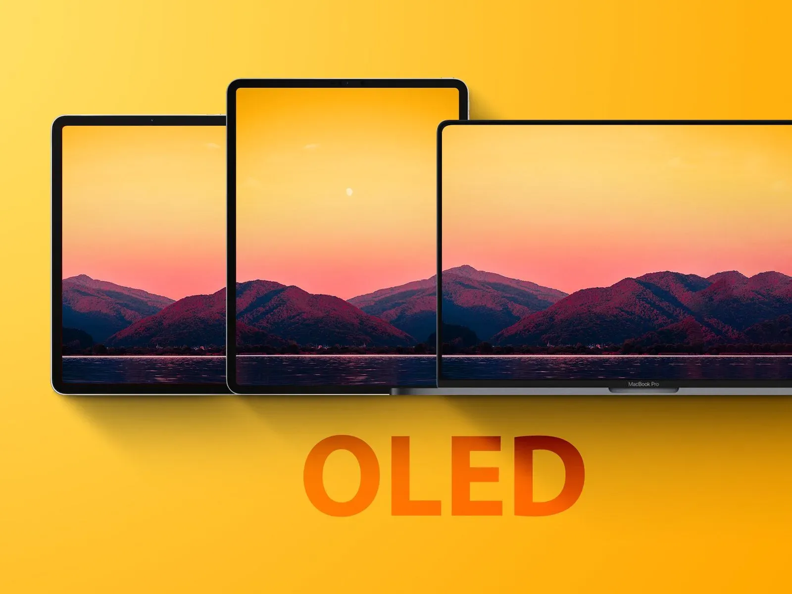 Tablet displaying a high-contrast OLED screen
