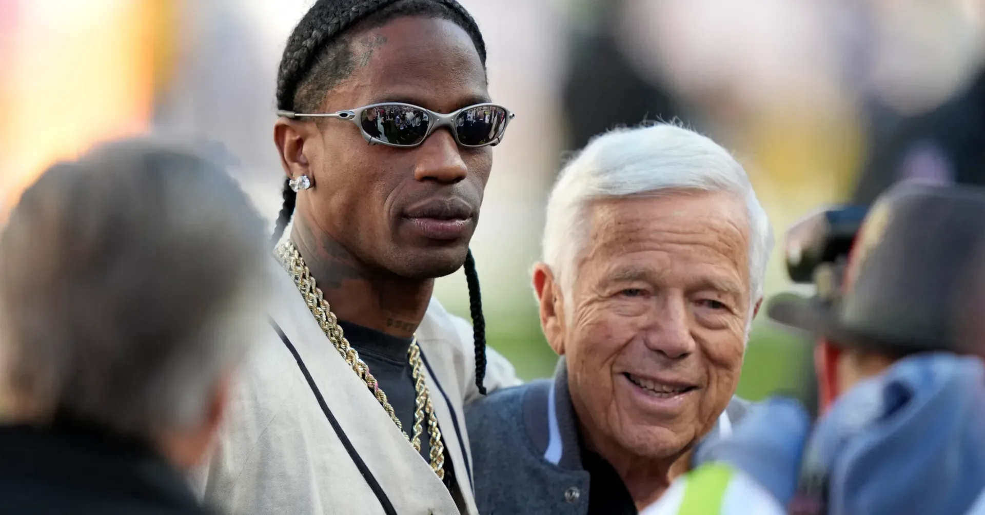 Travis Scott during a reported visit to an Illinois car museum