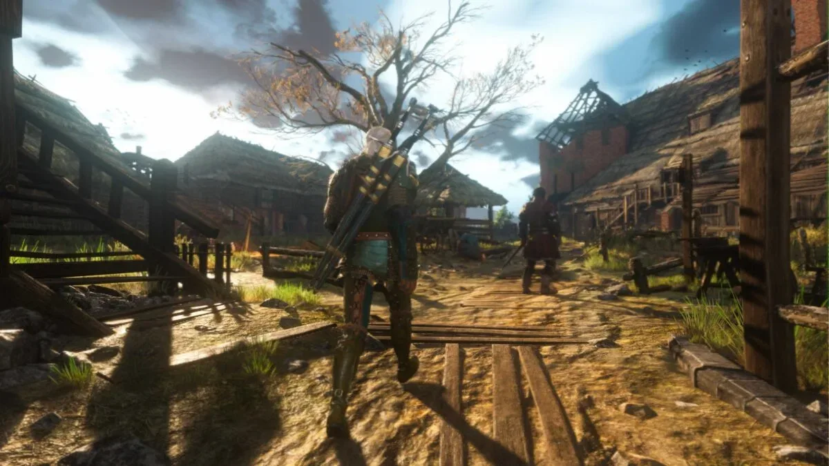 The Witcher 3 Remastered settings menu showing visual options on console