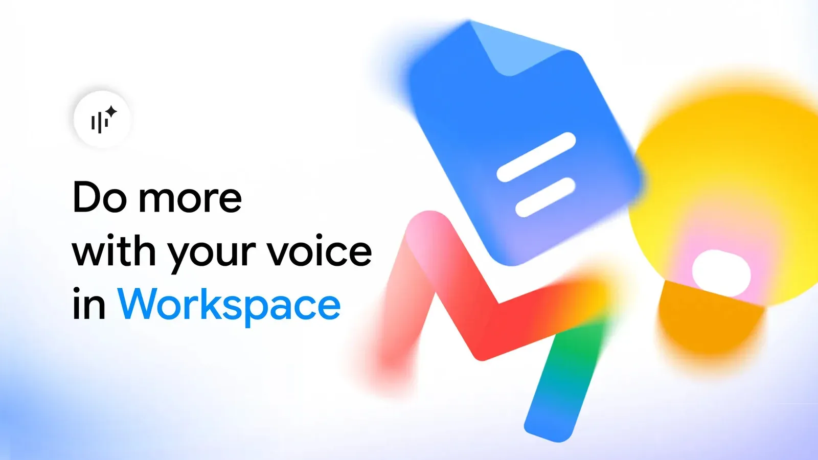 Gmail Live voice search interface answering a question from an email inbox