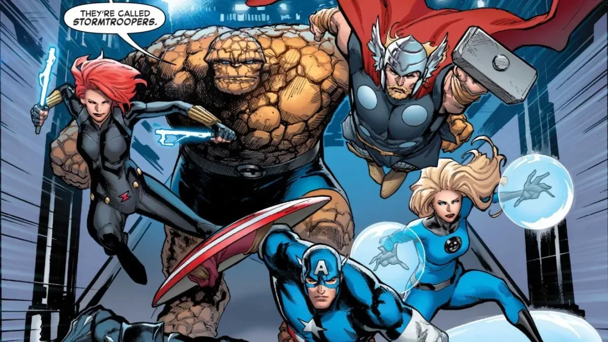 Captain America reacting to the Star Wars reality crossover in Hope Assembles #1