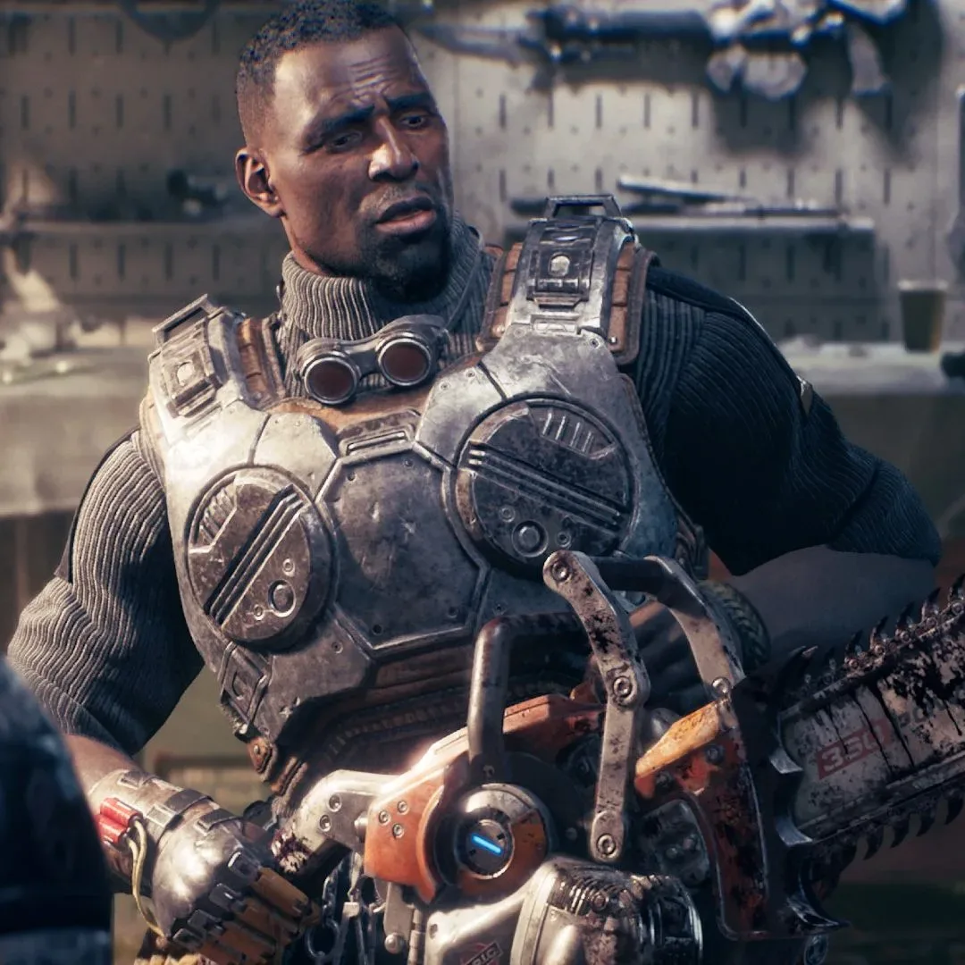 Gears of War: E-Day Tac-Com interface highlighting a Hardcase collectible