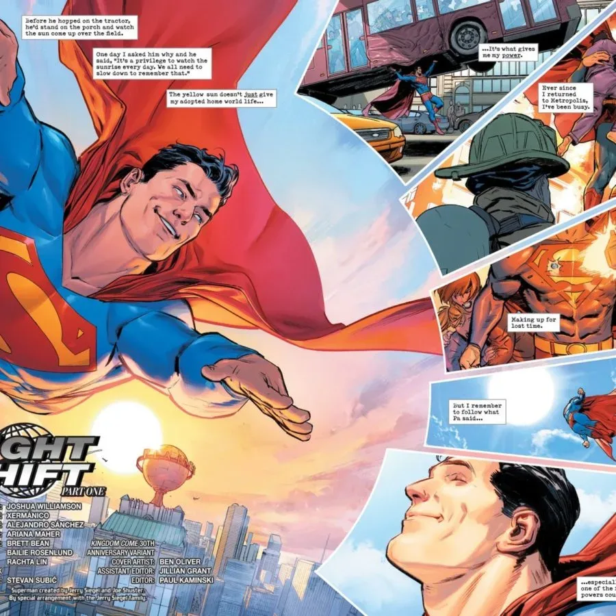 Clark Kent returns to reporting at the Daily Planet in Superman #43