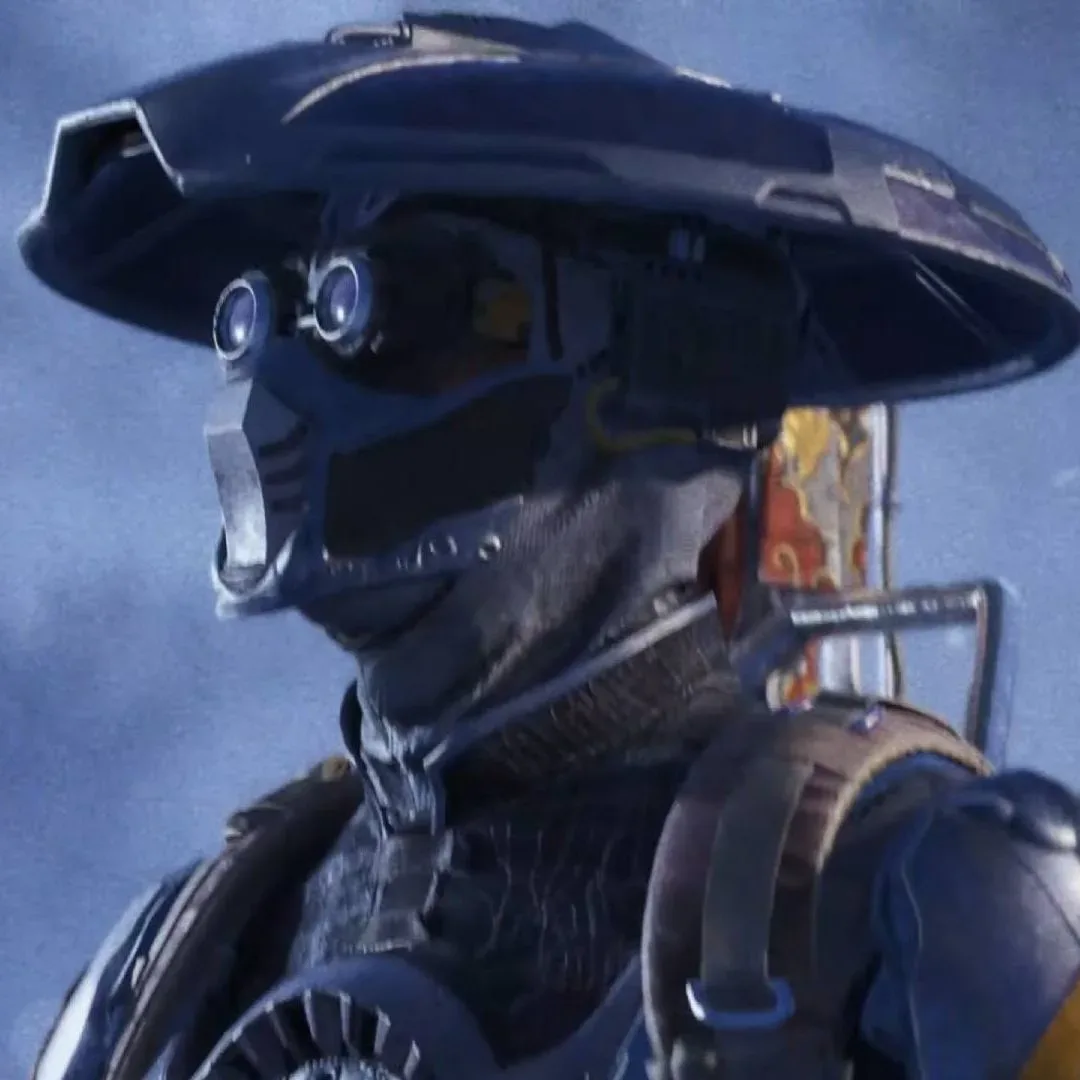 Screenshot from Arc Raiders The Frozen Trail Collector Set shows a character wearing a mask, goggles, and large hat.