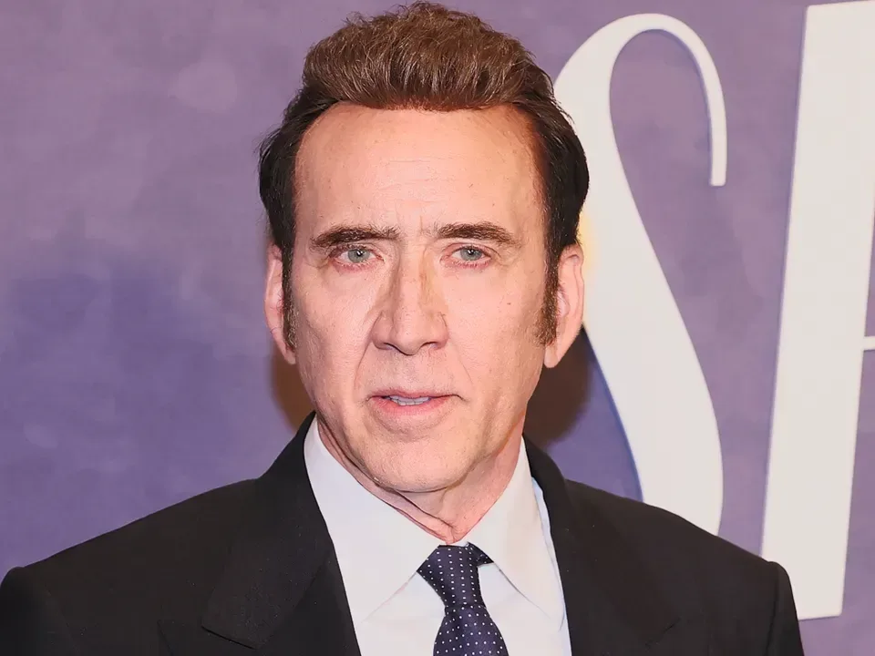 Nicolas Cage at a convention panel discussing AI and performer consent